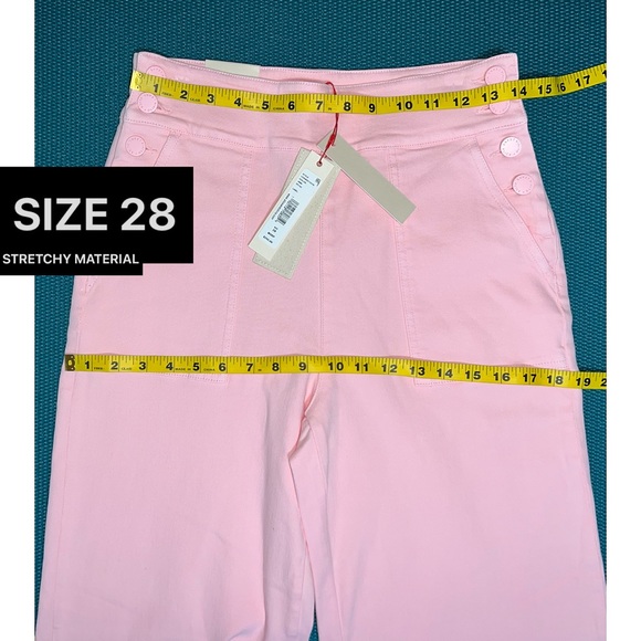 Alice + Olivia Donald High Waisted Light Pink Jean - Picture 11 of 16